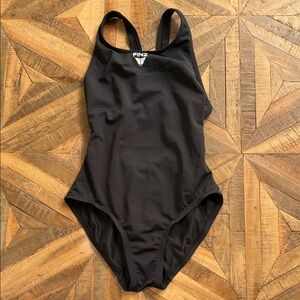 Girls Black Finz One-Piece Swimsuit